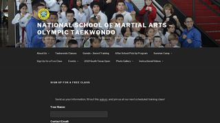 Sign Up for a Free Class – National School of Martial Arts – Olympic ...