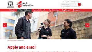 Apply and enrol | North Metropolitan TAFE