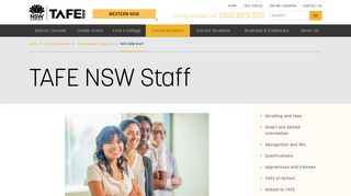 TAFE NSW Staff : TAFE Western