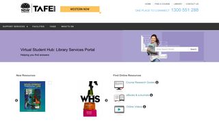 Library Services Portal - Virtual Student Hub - Student Hub at TAFE ...