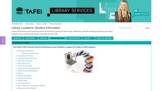 Student Information - Library Locations - Library Home at TAFE NSW ...