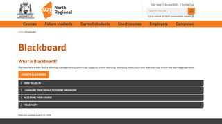 Blackboard | North Regional TAFE