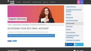 Accessing your DEC email account - OTEN TAFE - TAFE NSW