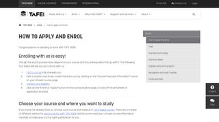 How to apply and enrol - TAFE NSW