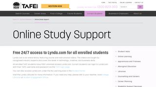Online Study Support : TAFE Western