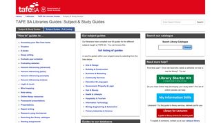 Subject & Study Guides - TAFE SA Libraries Guides - LibGuides at ...