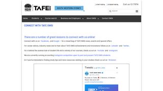 Connect with us - TAFE NSW - South Western Sydney Institute