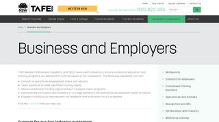 Business and Employers : TAFE Western