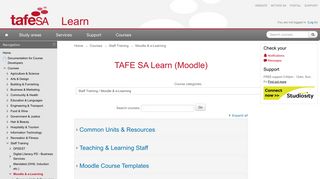 Moodle & e-Learning - TAFE SA Learn