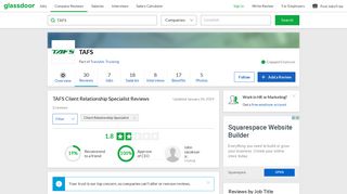 TAFS Client Relationship Specialist Reviews | Glassdoor