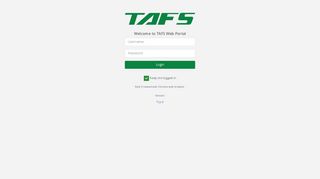 TAFS Web Portal | Login (svr1)