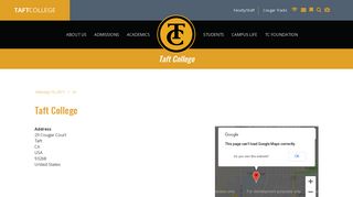 Taft College | Taft College
