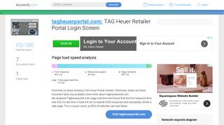 Access tagheuerportal.com. TAG Heuer Retailer Portal Login Screen