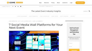 7 Social Media Wall Platforms for your Event - GEVME