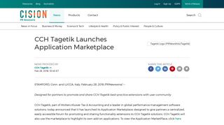 CCH Tagetik Launches Application Marketplace - PR Newswire