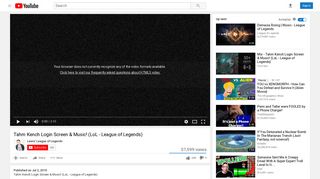 Tahm Kench Login Screen & Music! (LoL - League of Legends ...