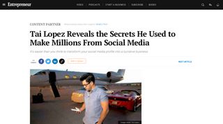 Tai Lopez Reveals the Secrets He Used to Make Millions From Social ...
