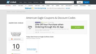 American Eagle Coupons, Promo Codes and Discounts | Slickdeals.net