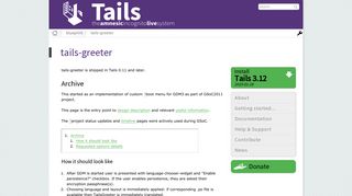 Tails - tails-greeter
