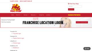Franchise Location Login | The Dog Stop - Where Tails Go To Wag!
