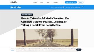 How to Take a Social Media Vacation - Buffer Blog