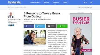 5 Reasons to Take a Break From Dating | Psychology Today