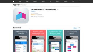 Take a Name LDS Family History on the App Store - iTunes - Apple