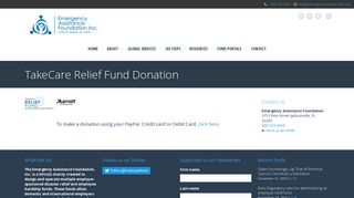 TakeCare Relief Fund Donation - Emergency Assistance Foundation