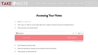 Accessing Notes — TakeNote