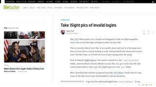 Take iSight pics of invalid logins - Lifehacker