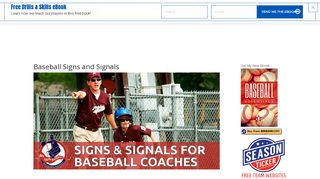 Baseball Signs and Signals | MY YOUTH BASEBALL