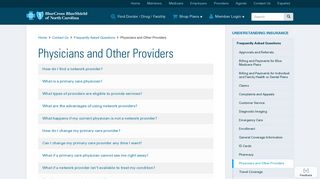 Physicians and Other Providers | Blue Cross and Blue Shield of North ...