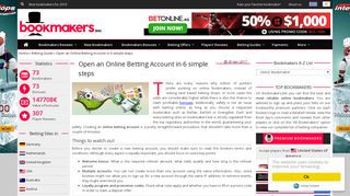 Open an Online Betting Account | How to register on bookmakers