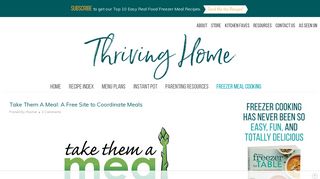 Take Them A Meal: A Free Site to Coordinate Meals | Thriving Home
