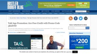 Takl App Promotion: Receive $50 Credit + 10% Discount