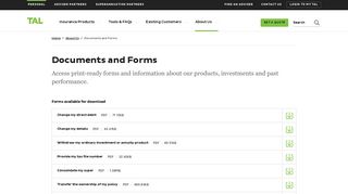 Documents and Forms | TAL