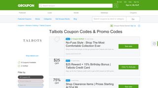 77% off Talbots Coupons, Promo Codes & Deals 2019 - Groupon