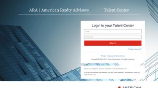 Login to your Talent Center