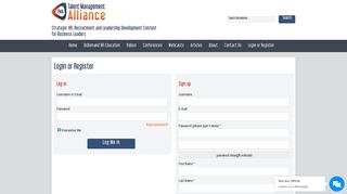 Login or Register • Talent Management Alliance (TMA)