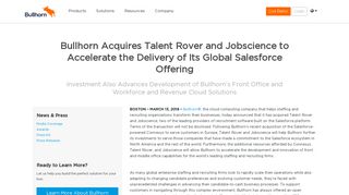 Bullhorn Acquires Talent Rover and Jobscience to Accelerate the ...
