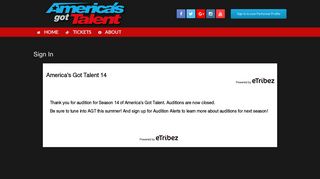 Sign In – Official America's Got Talent Audition Site 2018-2019