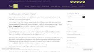 Talent Toolbox - Talent management technology - Purple Cubed