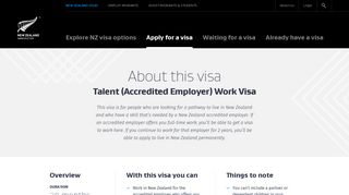 About this visa : Talent (Accredited Employer) Work Visa | Immigration ...