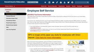 Employee Self Service - Newark Board of Education