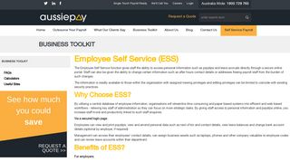 Employee Self Service (ESS) - Aussiepay