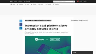 Indonesian SaaS platform Sleekr officially acquires Talenta - e27