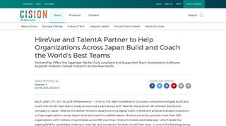 HireVue and TalentA Partner to Help Organizations Across Japan ...