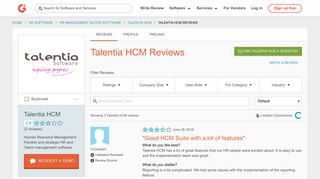 Talentia HCM Reviews 2018 | G2 Crowd