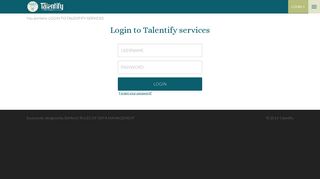 Login to Talentify services | Talentify