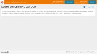 About Burger King CA Food - talentReef Applicant Portal